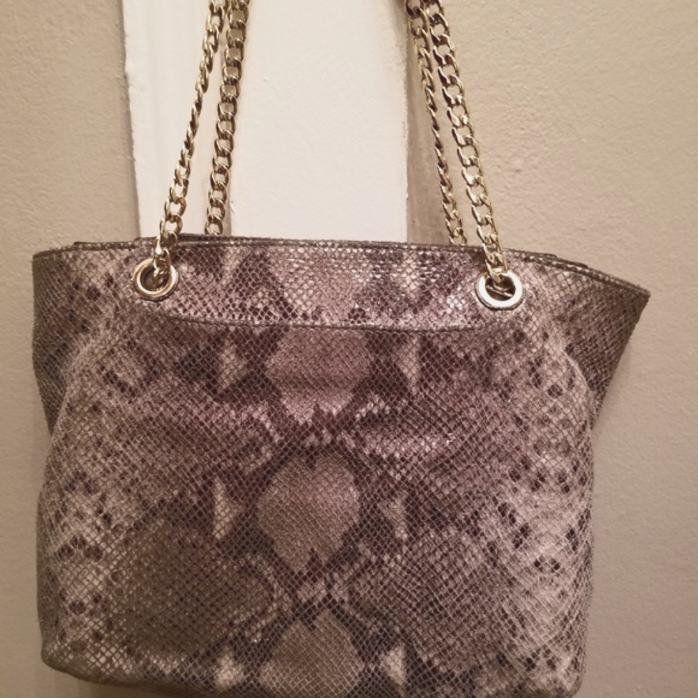Michael Kors Python Embossed Tote Bag - image 1
